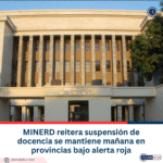 MINERD reitera suspensión de docencia se mantiene mañana en provincias bajo alerta roja