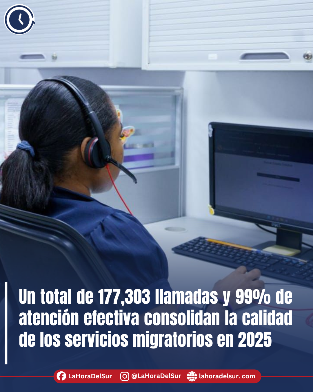 Un total de 177,303 llamadas y 99% de atención efectiva consolidan la calidad de los servicios migratorios en 2025