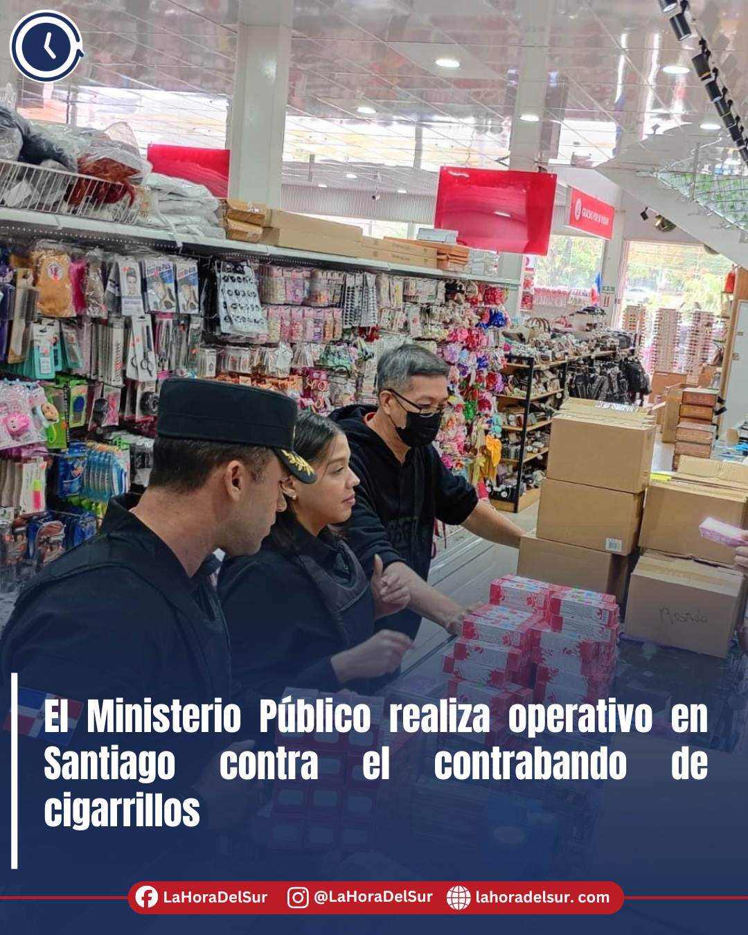 El Ministerio Público realiza operativo en Santiago contra el contrabando de cigarrillos