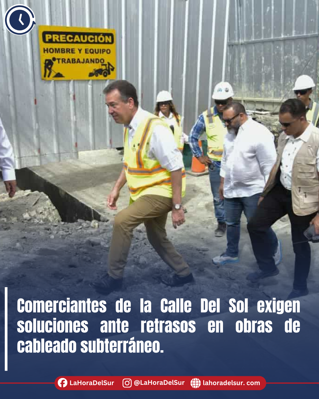 Comerciantes de la Calle Del Sol exigen soluciones ante retrasos en obras de cableado subterráneo.