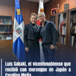 Luis Sakaki, el vicentenoblense que recibió con merengue en Japón a Carolina Mejía