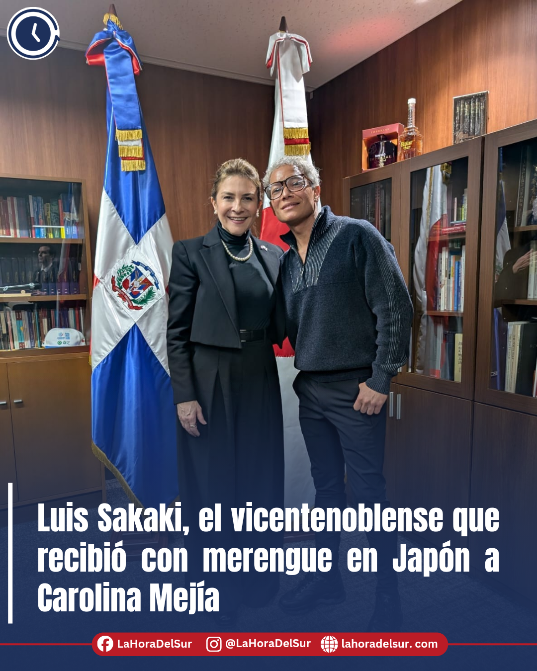 Luis Sakaki, el vicentenoblense que recibió con merengue en Japón a Carolina Mejía