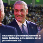 El PLD anuncia la precandidatura presidencial de Gonzalo Castillo junto a otros aspirantes para el proceso interno de 2028.