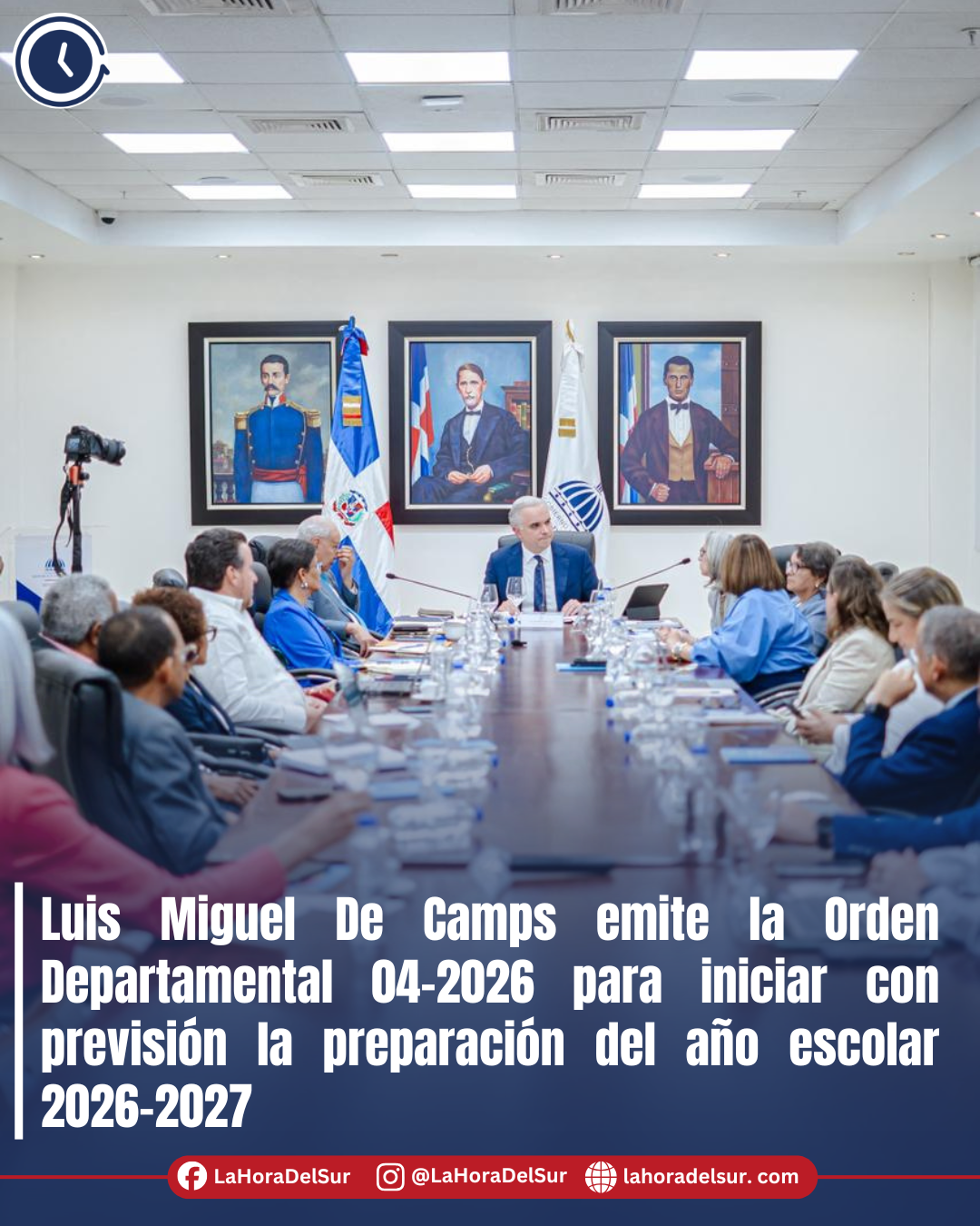 Luis Miguel De Camps emite la Orden Departamental 04-2026 para iniciar con previsión la preparación del año escolar 2026-2027