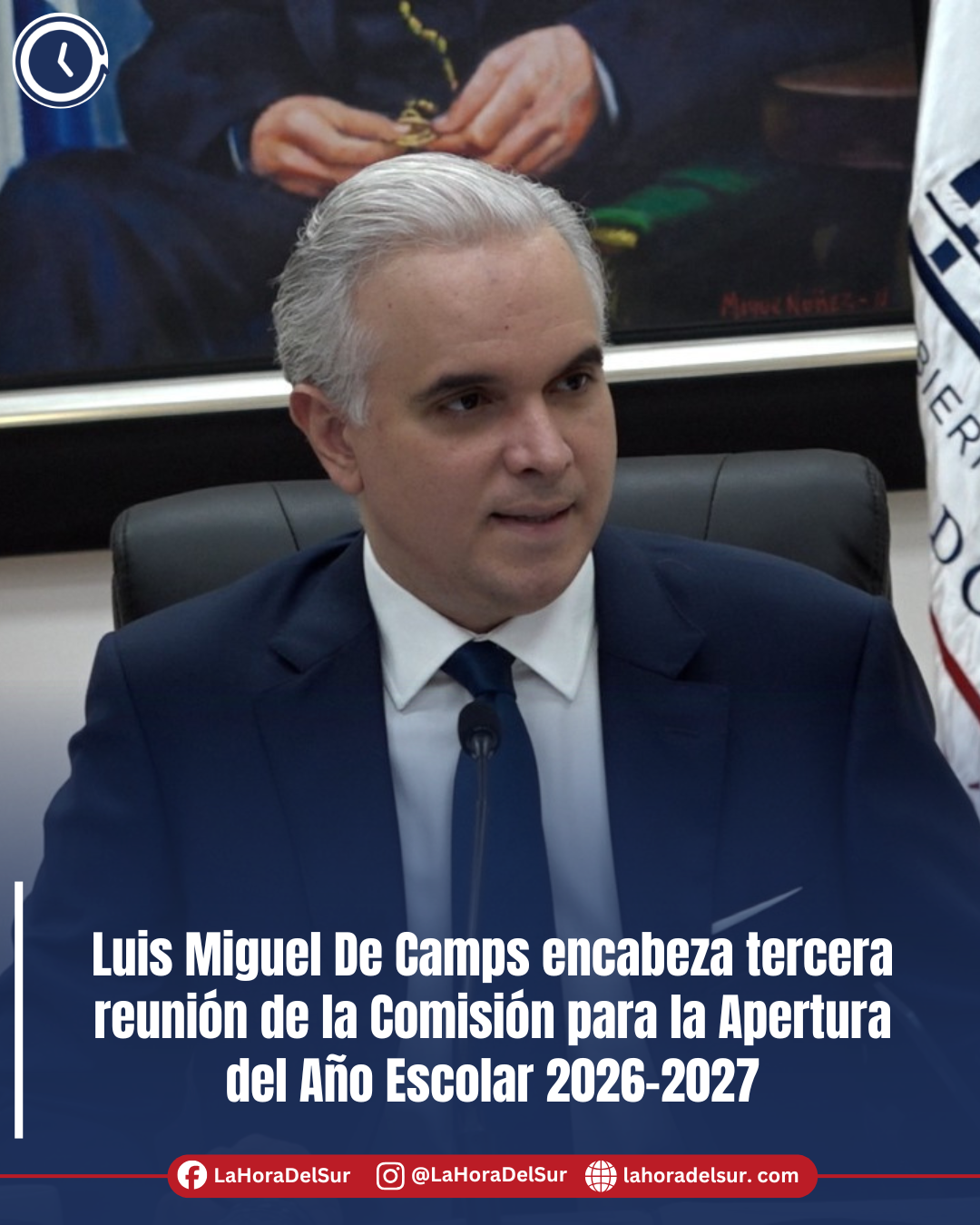 Luis Miguel De Camps encabeza tercera reunión de la Comisión para la Apertura del Año Escolar 2026-2027