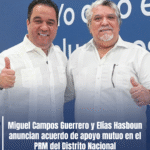 Miguel Campos Guerrero y Elías Hasboun anuncian acuerdo de apoyo mutuo en el PRM del Distrito Nacional