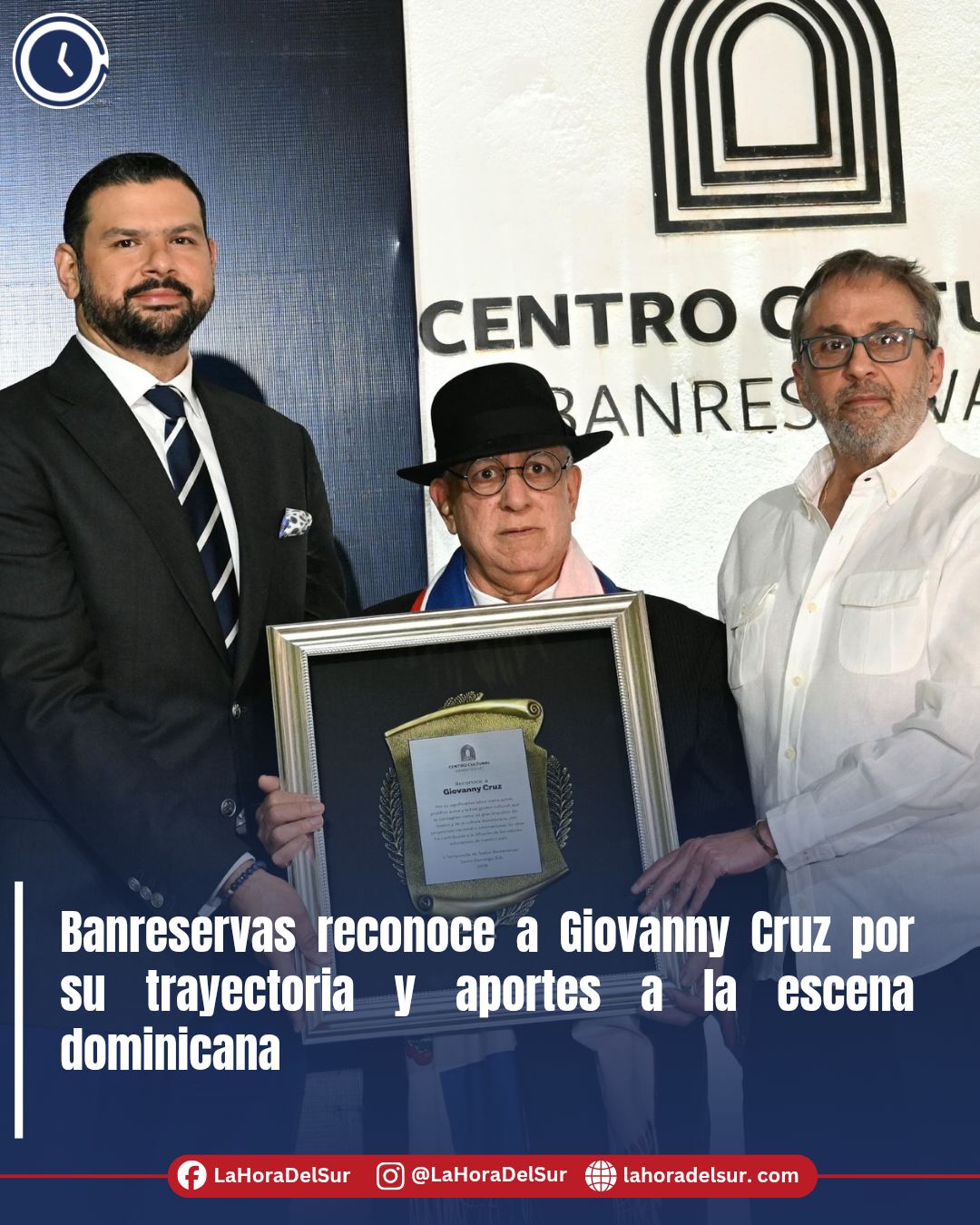 Banreservas reconoce a Giovanny Cruz por su trayectoria y aportes a la escena dominicana